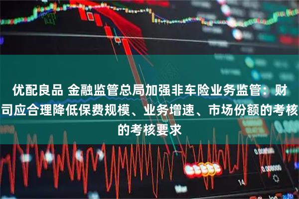 优配良品 金融监管总局加强非车险业务监管：财险公司应合理降低保费规模、业务增速、市场份额的考核要求
