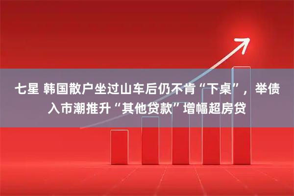 七星 韩国散户坐过山车后仍不肯“下桌”，举债入市潮推升“其他贷款”增幅超房贷